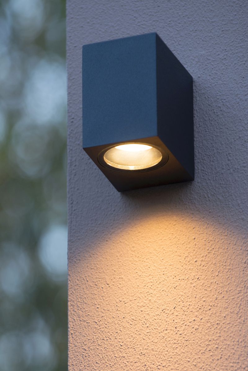 Lucide ZARO - Nástenné bodové svietidlo Outdoor - 1xGU10 - IP44 - Čierne